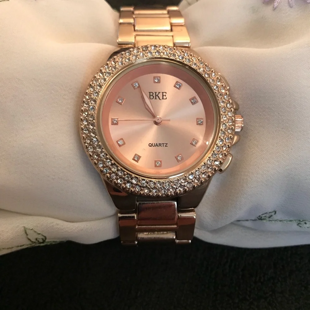 BKE Rose Gold Crystal Accent Women's Watch